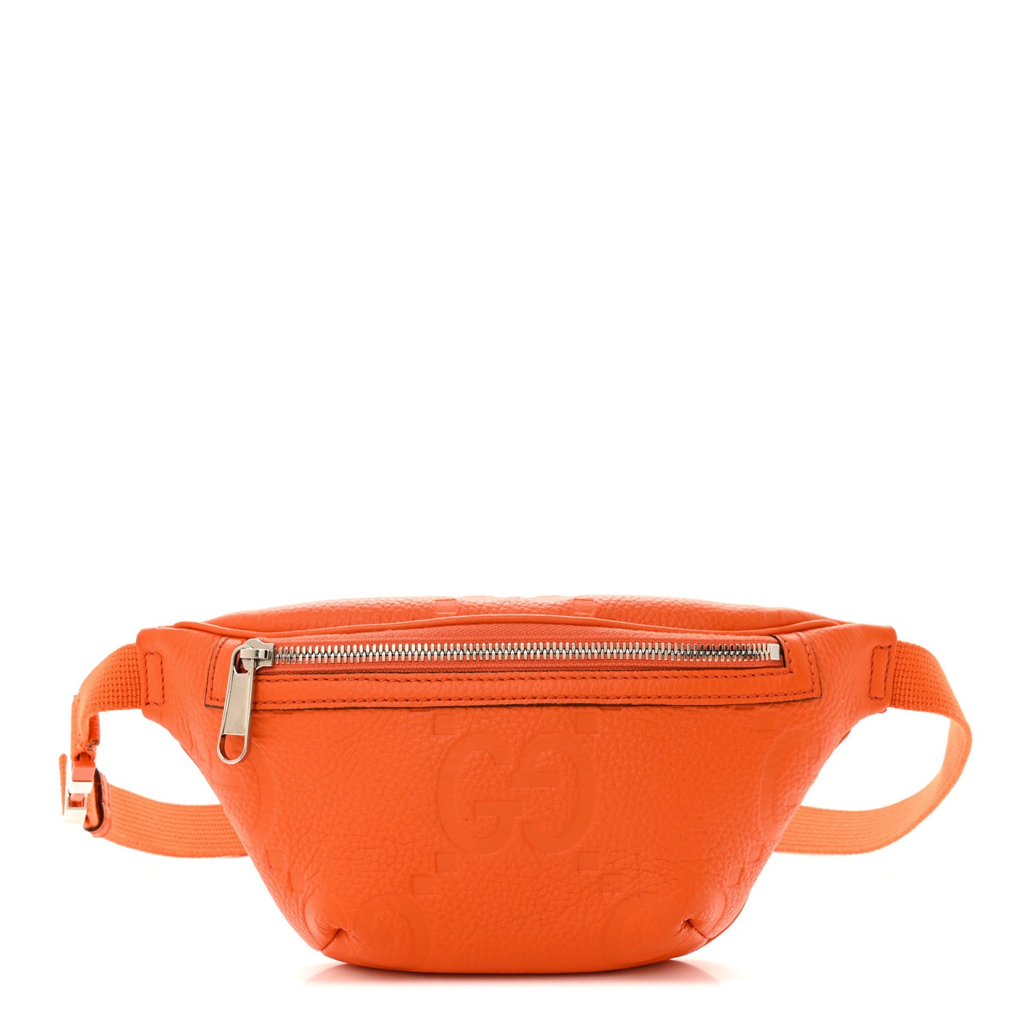 Piuma Calfskin Jumbo GG Embossed Small Belt Bag Good Orange