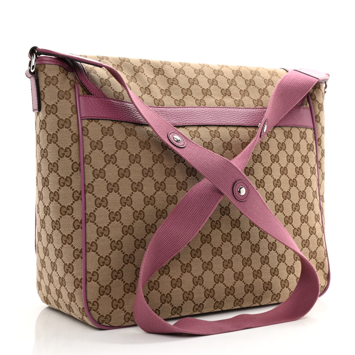 Monogram Convertible Diaper Bag Beige Peonia Flower