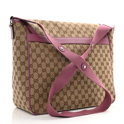 Gucci Monogram Convertible Diaper Bag Beige Peonia Flower 5 of 14