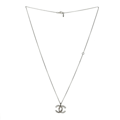 Chanel Baguette Crystal Large CC Necklace Silver 2 of 3
