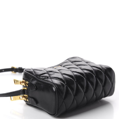 Miu Miu Vitello Shine Quilted Camera Bag Black 3 of 8
