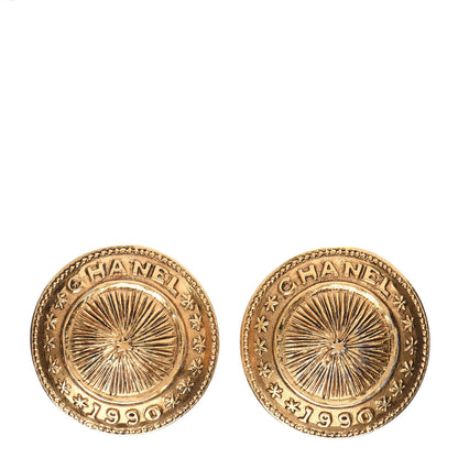 Chanel CC Clip On Earrings Gold 1 of 4