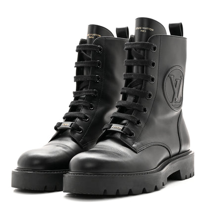 Louis Vuitton Calfskin Territory Ranger Boots 37 Black 3 of 11