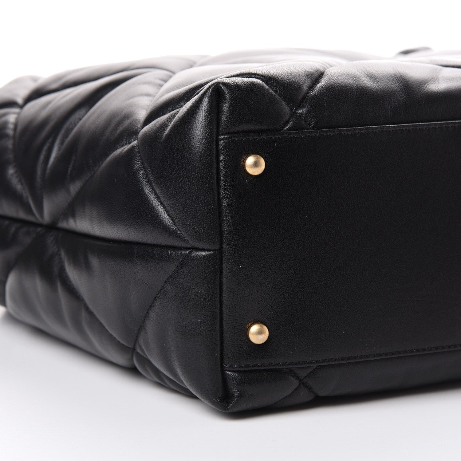 Chanel Lambskin Quilted Large Bowling Bag Black 10 of 12