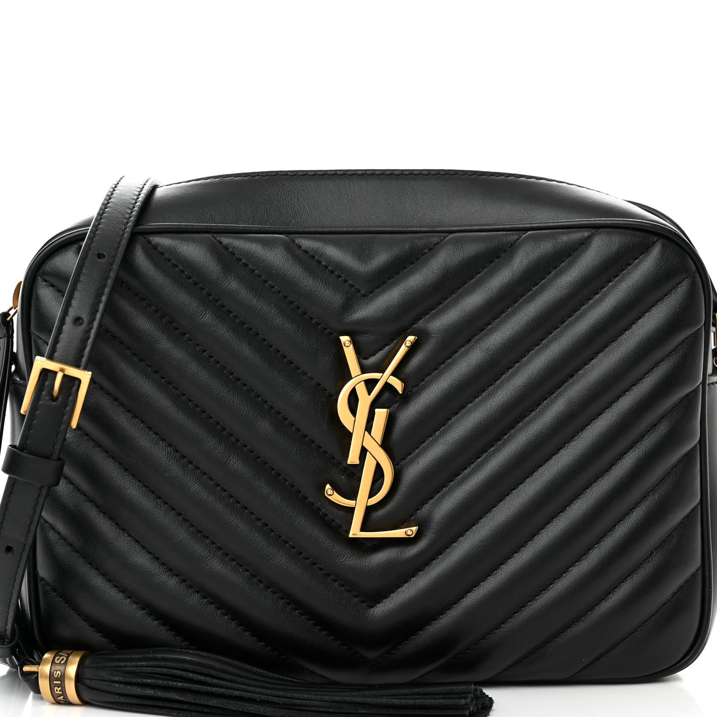 Calfskin Matelasse Monogram Lou Camera Bag Black