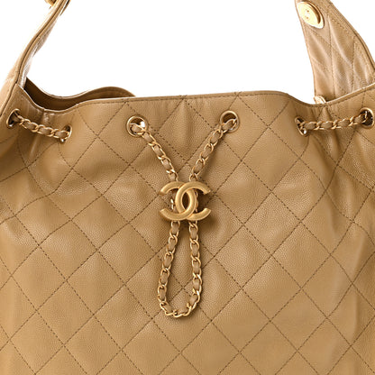 Chanel Caviar Quilted Medium Chanel 25 Handbag Dark Beige 9 of 11