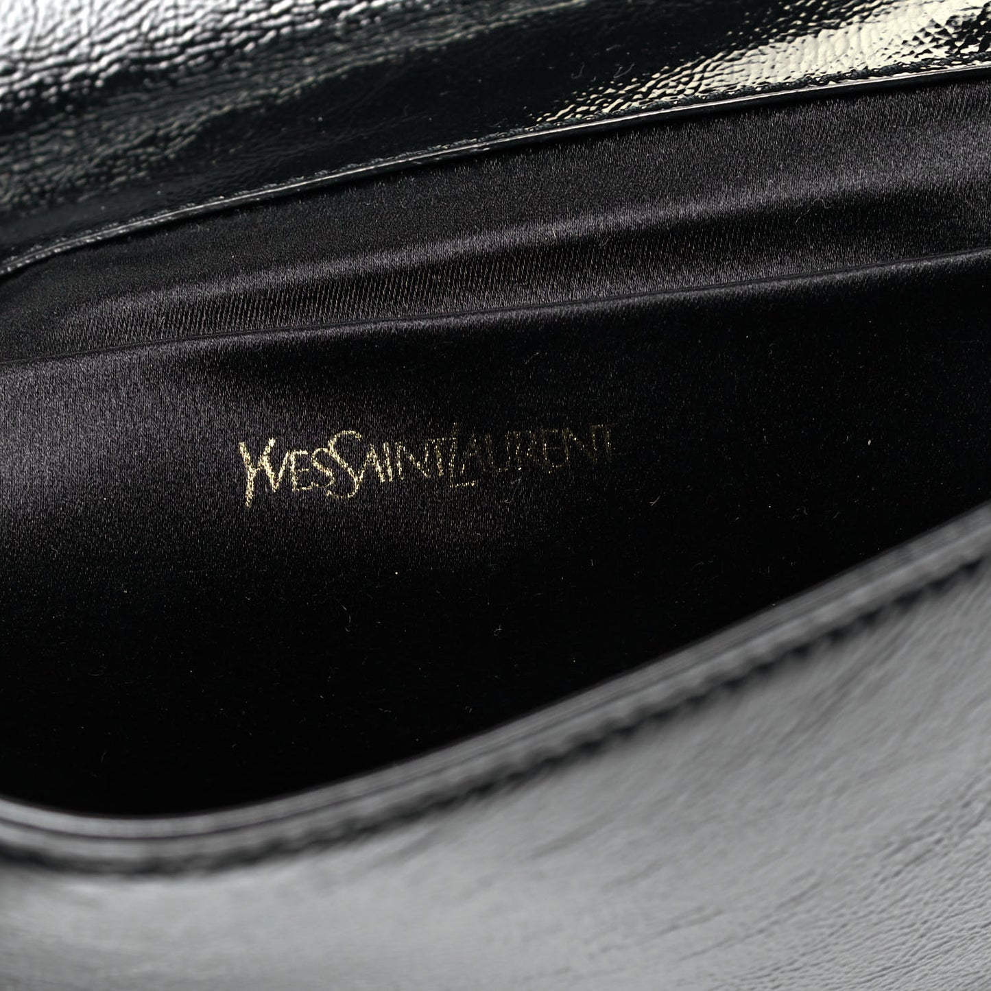Textured Patent Monogram Small Belle De Jour Clutch Black