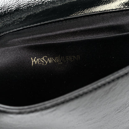 Saint Laurent Textured Patent Monogram Small Belle De Jour Clutch Black 6 of 8