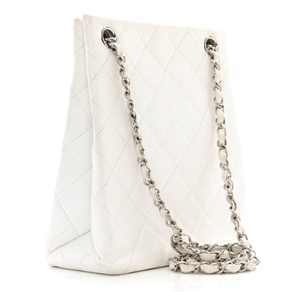 Chanel Caviar Quilted Shoulder Bag White 3 of 10