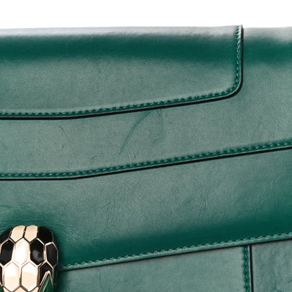 Bulgari Calfskin Serpenti Forever Shoulder Bag Emerald Green 16 of 19