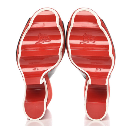 Christian Louboutin Nappa Suede Mulacramp 140 Sandals 37.5 Black Red 5 of 8