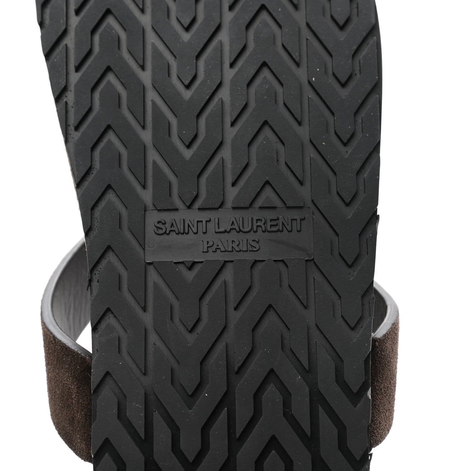 Saint Laurent Suede Jimmy Thong Flat Sandals 40 Chocolate 6 of 8