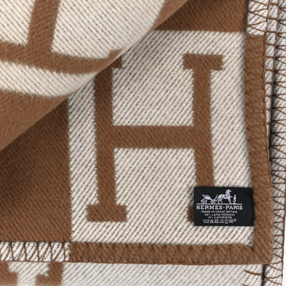 Hermes Wool Cashmere Avalon Blanket Ecru Camel 3 of 3