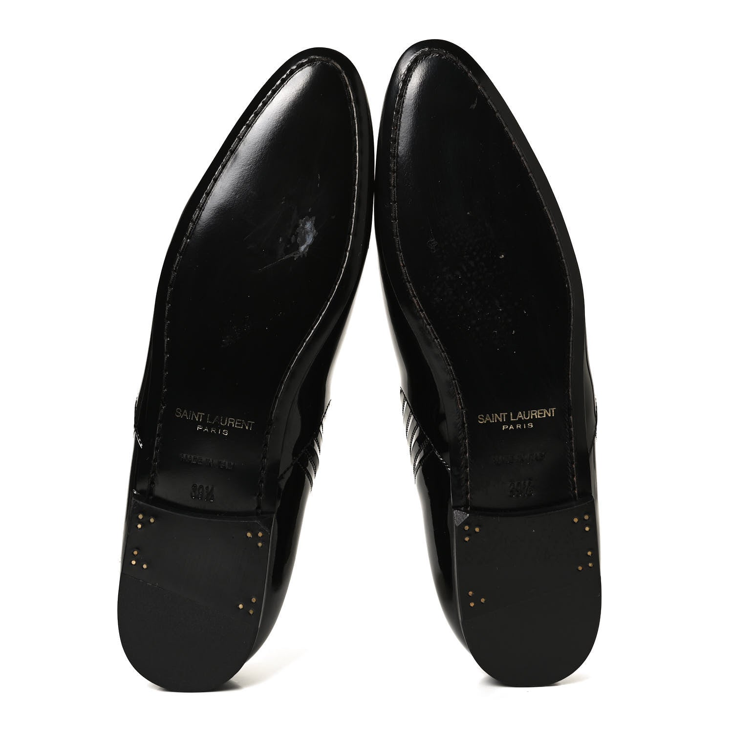 Saint Laurent Patent Leather Connor Cropped Chelsea Boots 39.5 Black 7 of 13