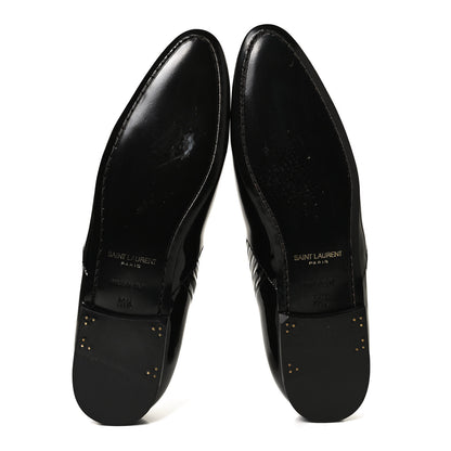 Saint Laurent Patent Leather Connor Cropped Chelsea Boots 39.5 Black 7 of 13