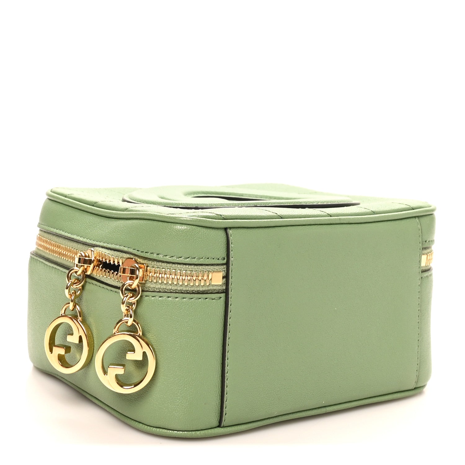 Gucci Sakai Be Green Calfskin Diagonal Stitched Small Blondie