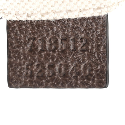 Gucci GG Supreme Monogram Textured Calfskin Web Mini Attache Hobo Beige Ebony New Acero 7 of 11