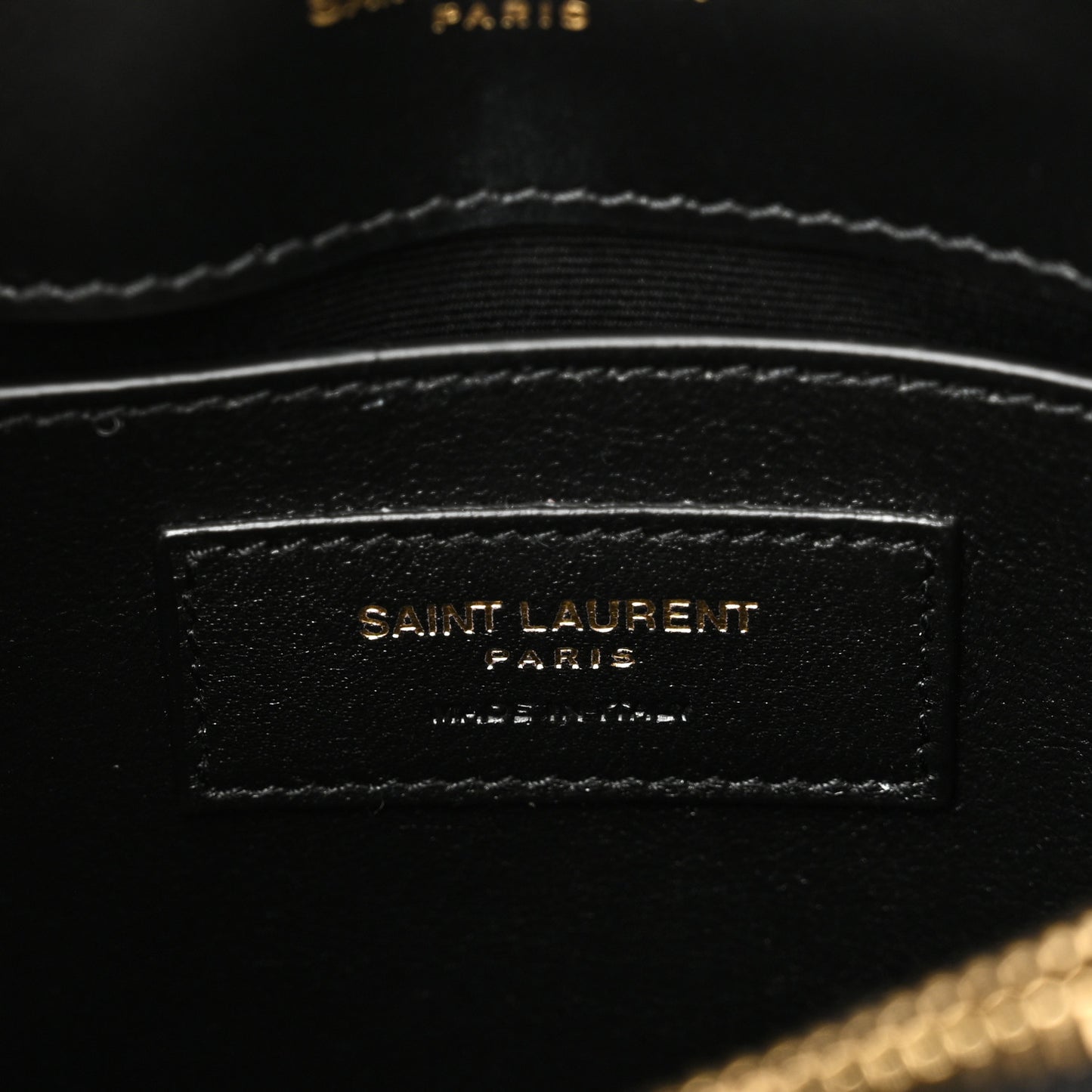 Calfskin Y Quilted Monogram Small Loulou Chain Satchel Black