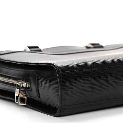 Louis Vuitton Epi Bassano Briefcase Black 11 of 13