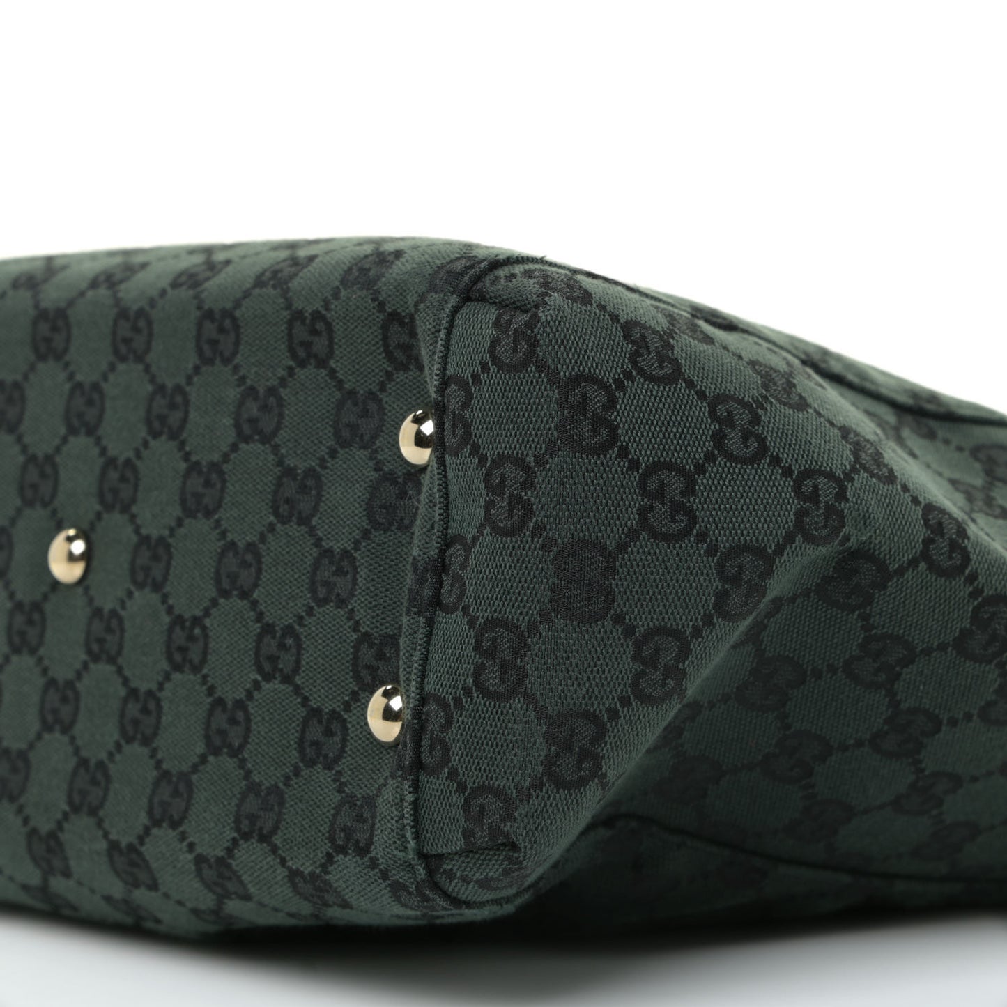 Monogram Crest Tote Green Black