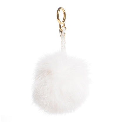 Fendi Fox Fur Pom Pom Bag Charm White 1 of 5