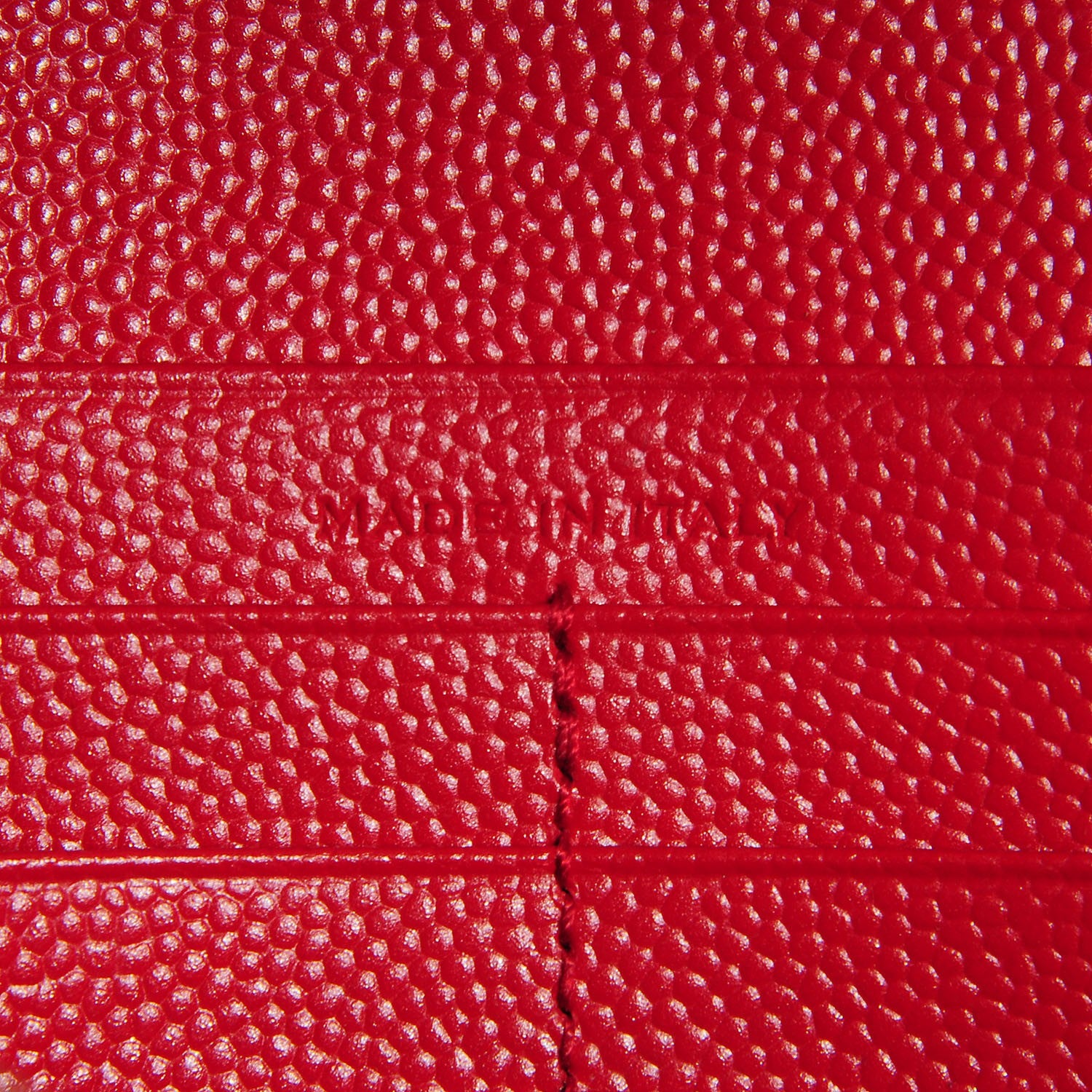 Saint Laurent Grain De Poudre Matelasse Chevron Monogram Chain Wallet Red 7 of 7