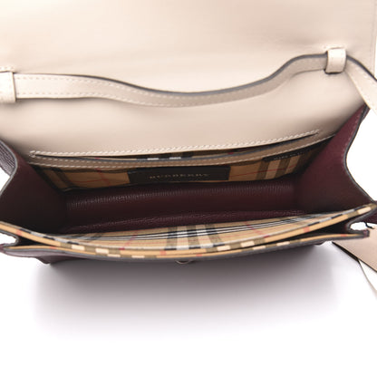 Burberry Derby Calfskin Bi-Color Small Macken Crossbody Bag Mahogany Red Limestone 5 of 9