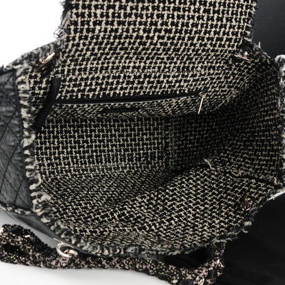 Chanel Glazed Calfskin Tweed Tweedy Tote Black 5 of 7