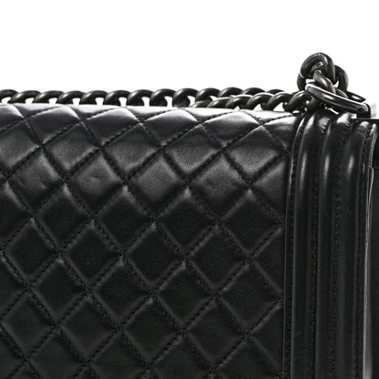 Chanel Lambskin Quilted Medium Boy Flap Black 12 of 12