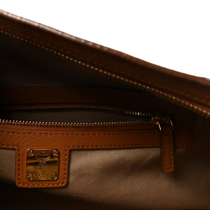 MCM Calfskin Ottomar Monogram Medium Klara Hobo Cognac 6 of 9