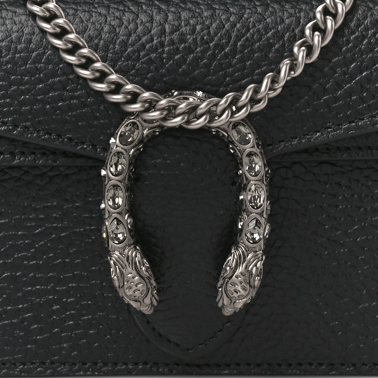 Gucci Calfskin Super Mini Dionysus Shoulder Bag Black 9 of 12