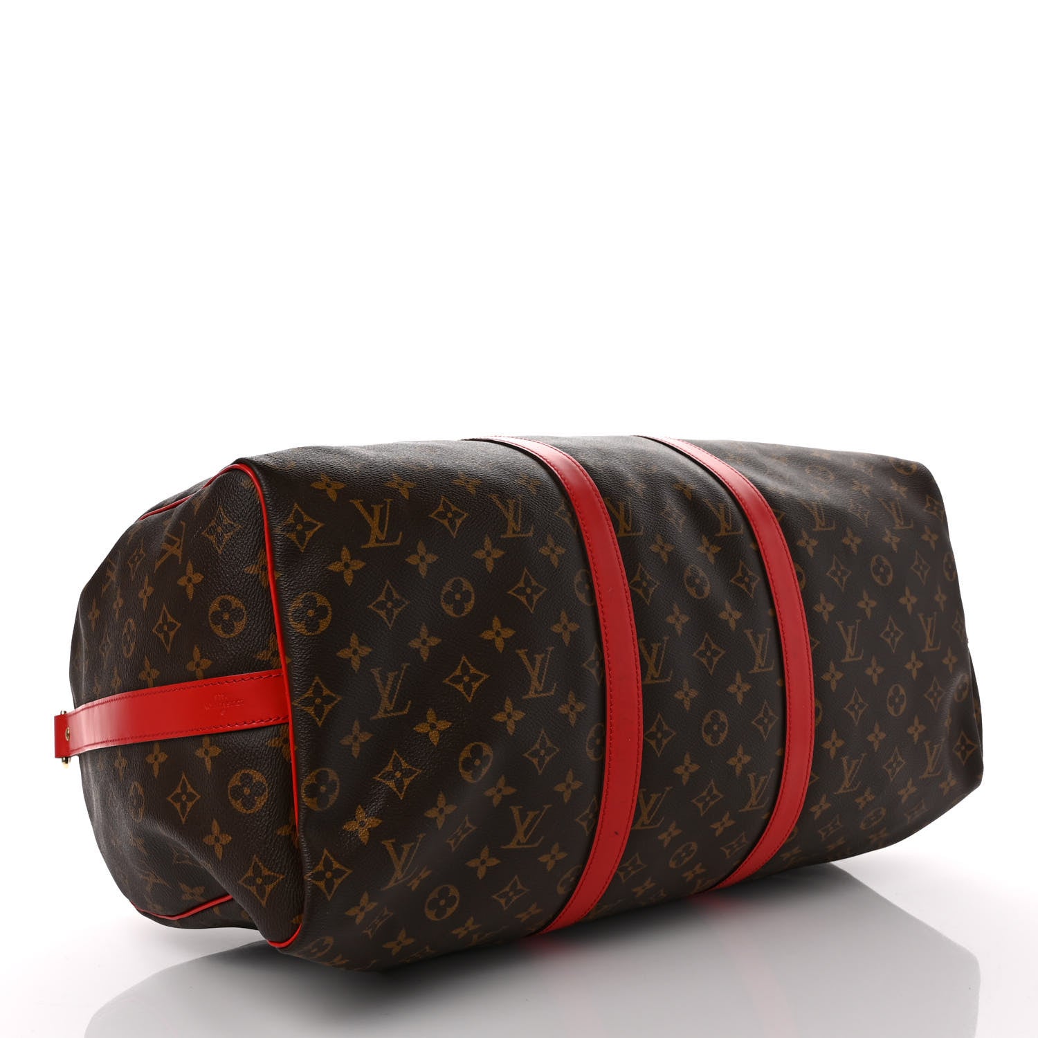 Louis Vuitton Calfskin Monogram Keepall Bandouliere 50 Coquelicot 4 of 10