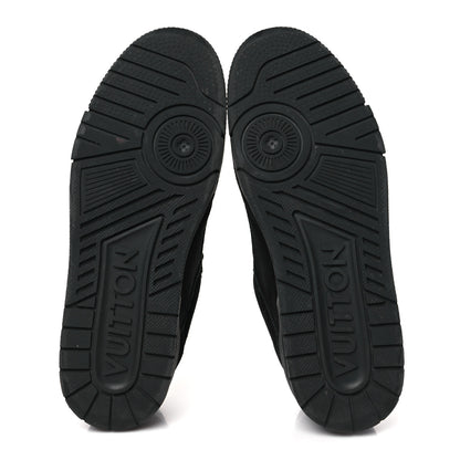 Louis Vuitton Suede Mens LV Trainer Sneakers 7.5 Black 5 of 7