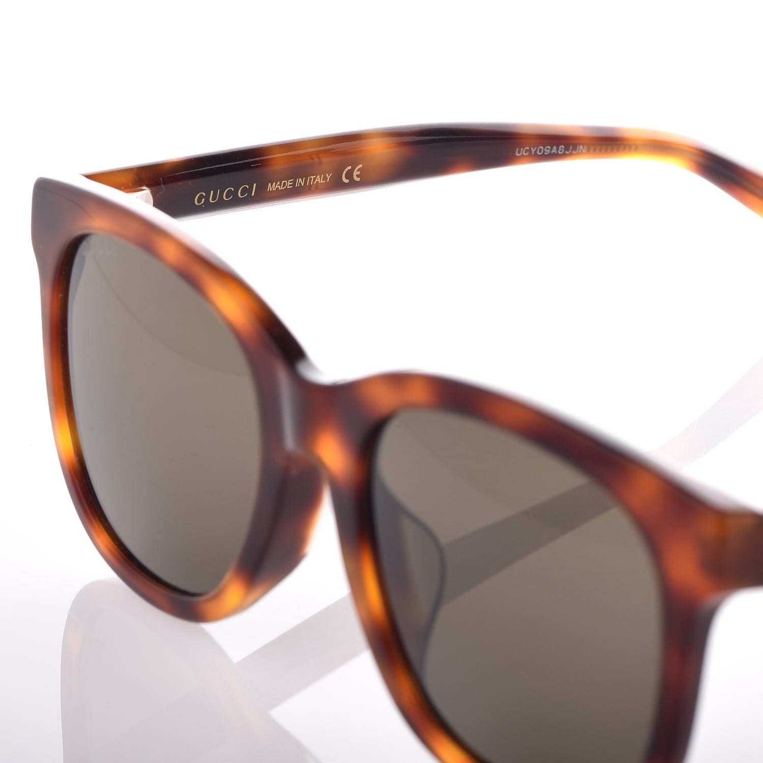 Gucci Round Frame GG Star Sunglasses GG0207S Tortoiseshell 5 of 8