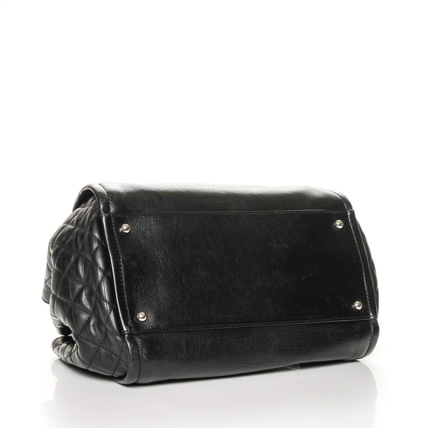 Chanel Calfskin CC Open Accordion Shoulder Bag Black 4 of 7