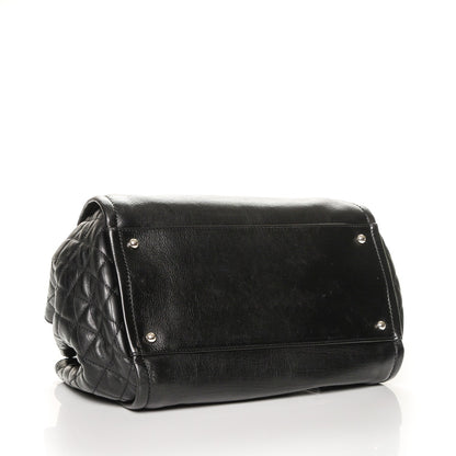Chanel Calfskin CC Open Accordion Shoulder Bag Black 4 of 7