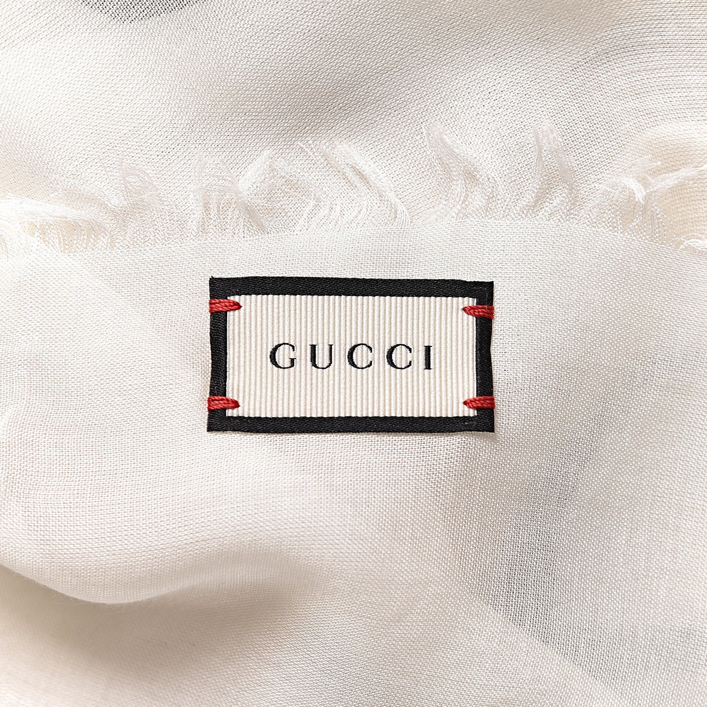 Modal Silk Coco Capitan Logo Square Scarf White