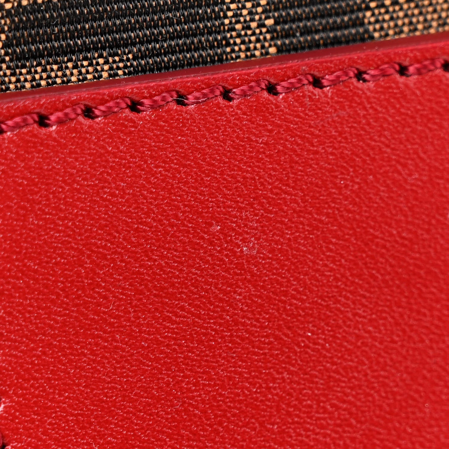 Fendi Zucca Enamel Big Forever Mama Baguette Tobacco Rosso 16 of 18