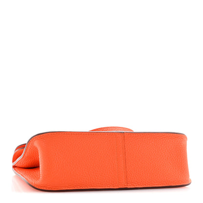 Hermes Taurillon Clemence Halzan 25 Orange Minium 4 of 13