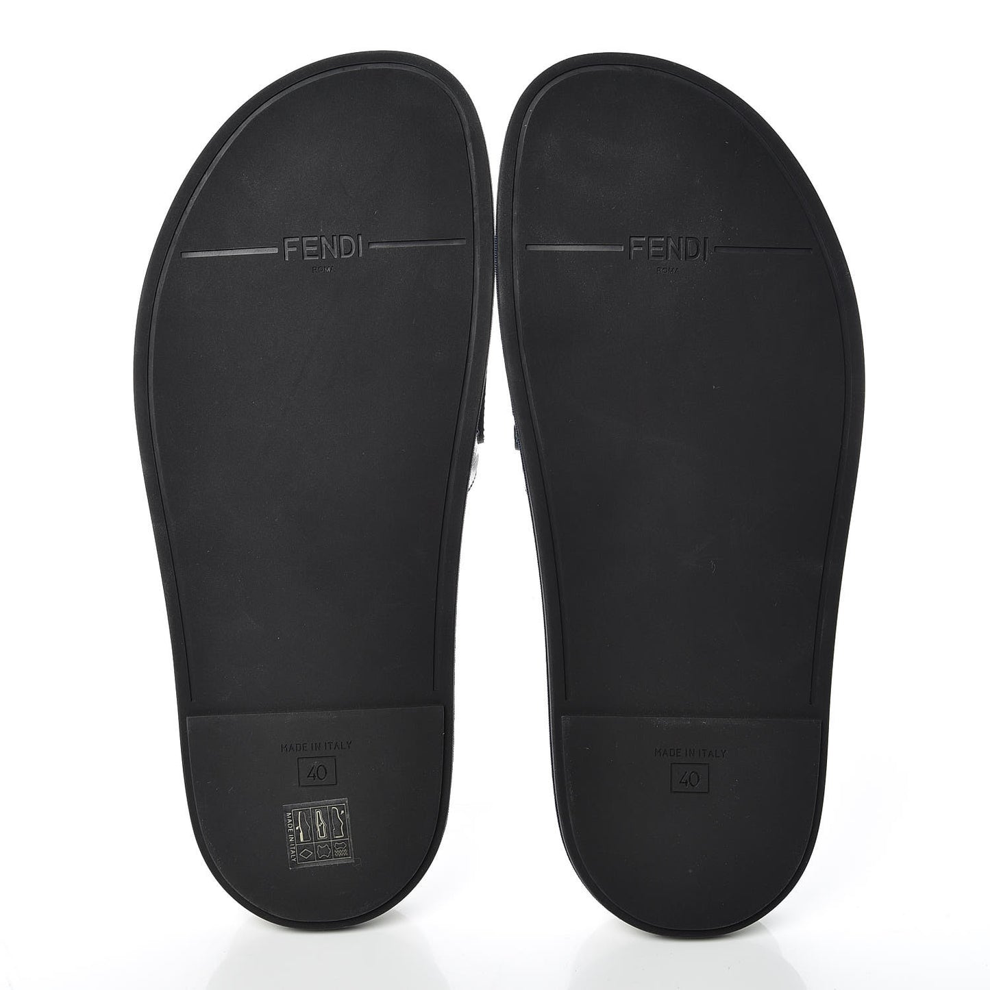 X FILA Glazed Fabric Calfskin FF 1974 Mania Slide Sandals 40 Mogano Panna Blueberry Caipiroska