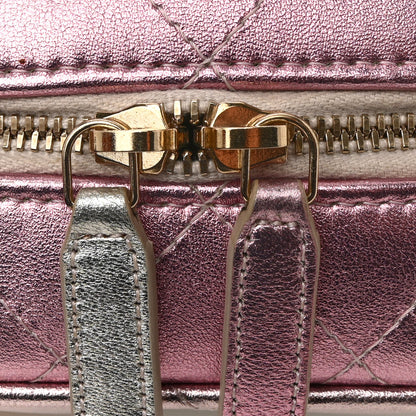Chanel Gradient Metallic Lambskin Quilted Like A Wallet Clutch With Chain Gold Pink 11 of 13