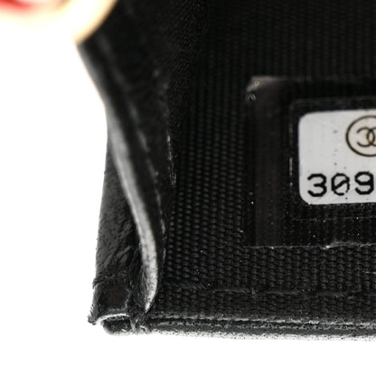 Chanel Shiny Lambskin Ribbon Quilted Flap Belt Bag Black 8 of 11