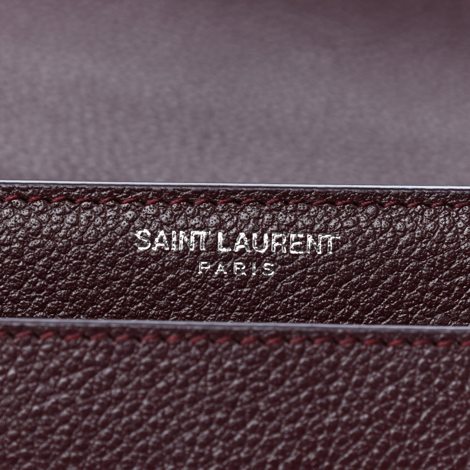 Saint Laurent Grained Calfskin Small Monogram Sunset Amaranto 7 of 9