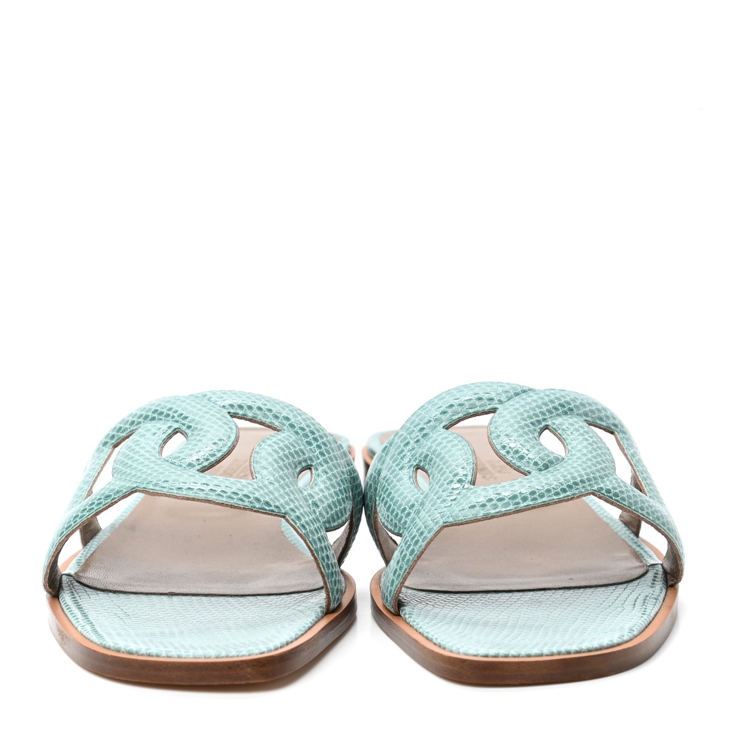 Lizard Omaha Sandals 38 Turquoise