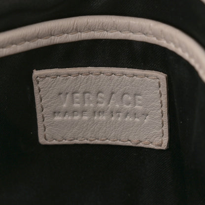 Versace Patent Quilted Medusa Chain Shoulder Bag White 7 of 17