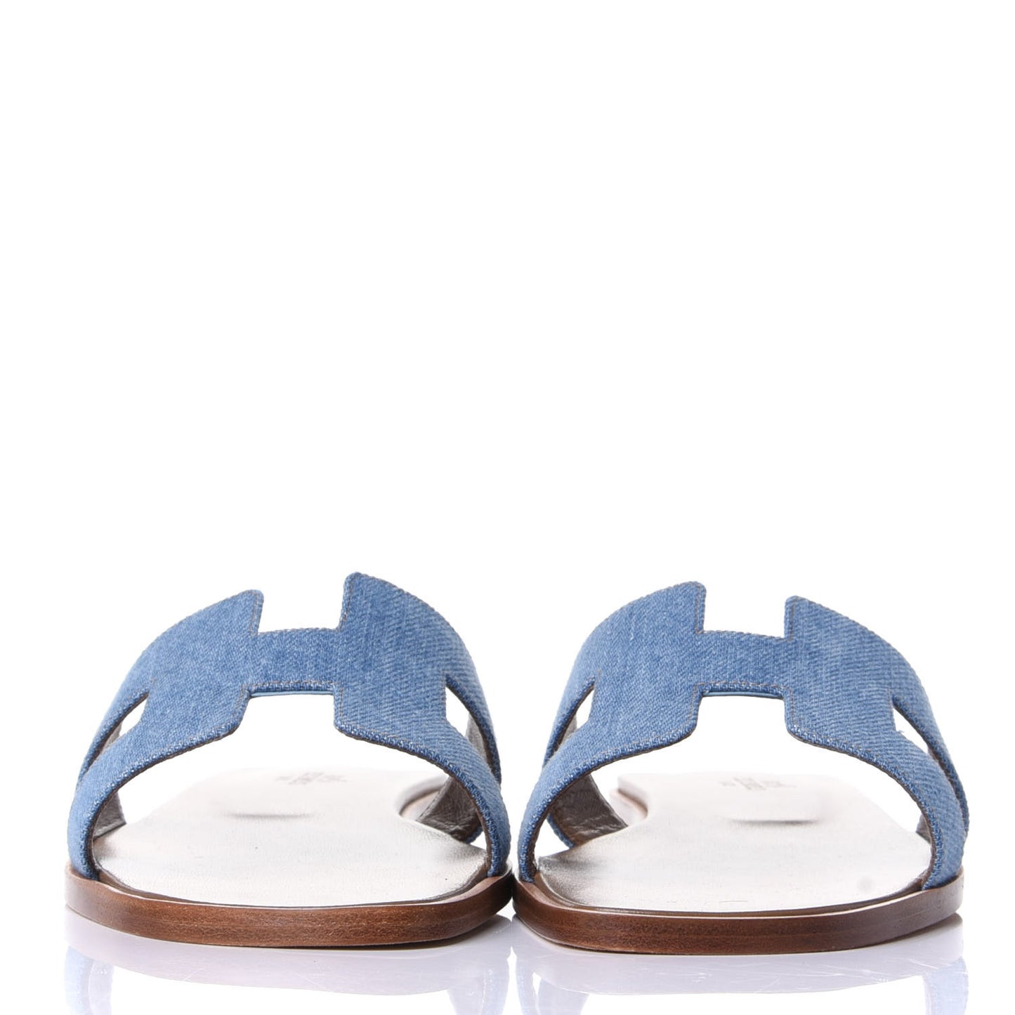 Denim Canvas Oran Sandals 37.5 Bleu Clair