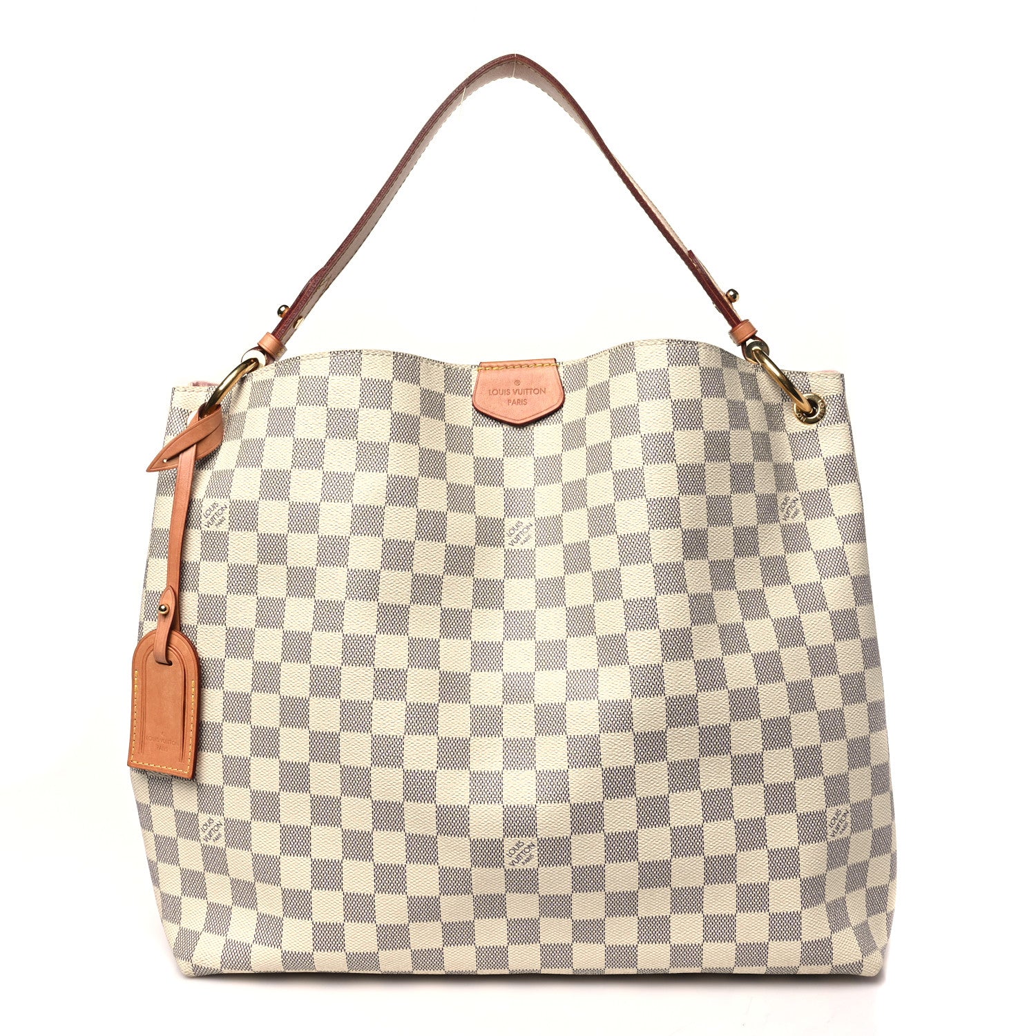 Louis Vuitton Damier Azur Graceful MM Rose Ballerine 1 of 10