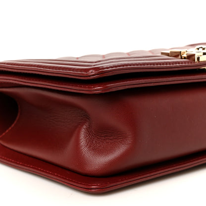 Chanel Lambskin Quilted Medium Boy Flap Burgundy 9 of 10