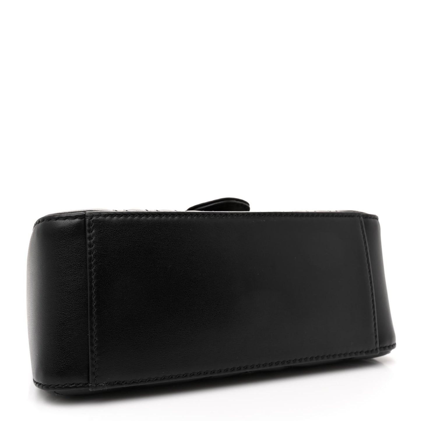 Calfskin Matelasse Monochrome GG Marmont Top Handle Shoulder Bag Black