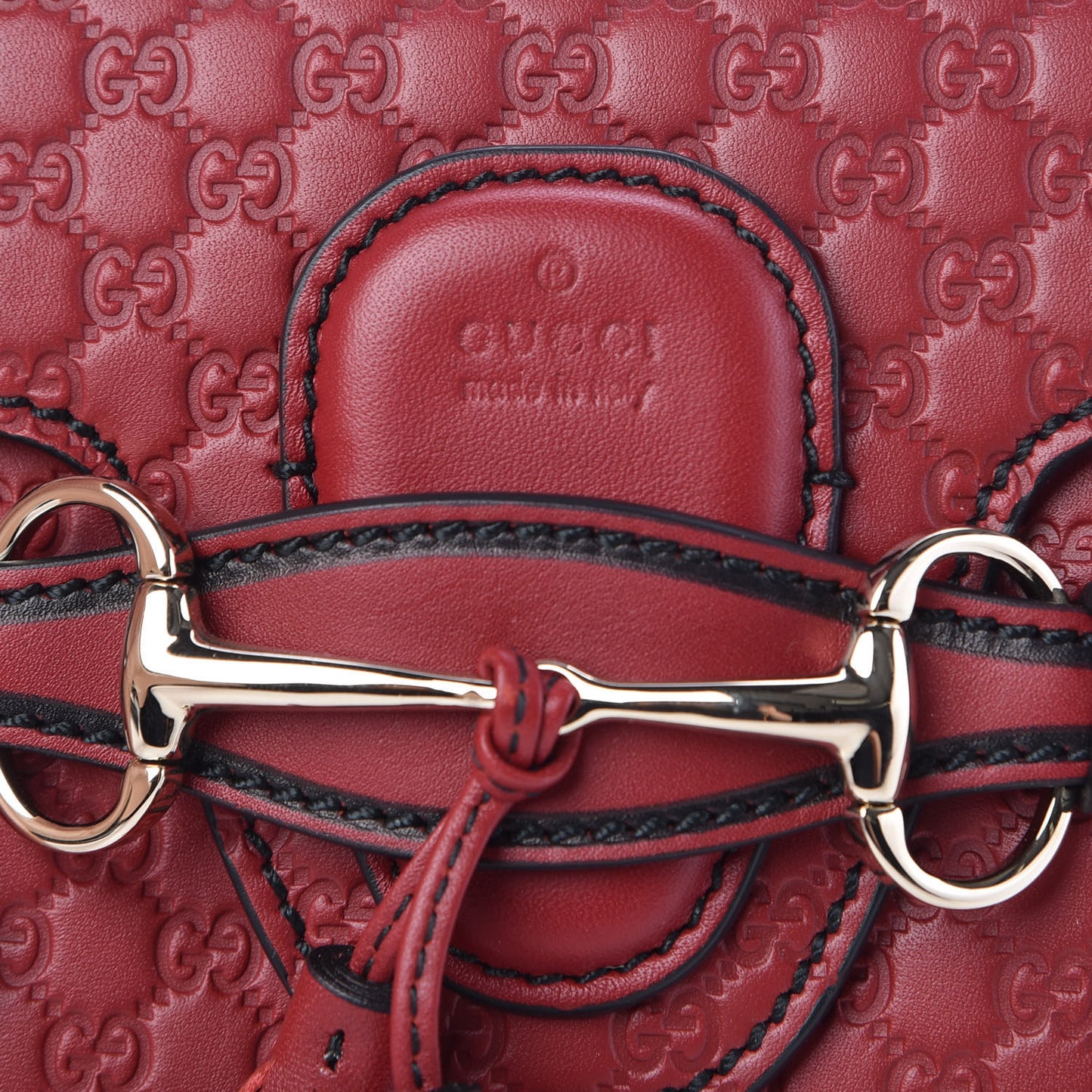 Soft Microguccissima Mini Emily Chain Shoulder Bag Rosso